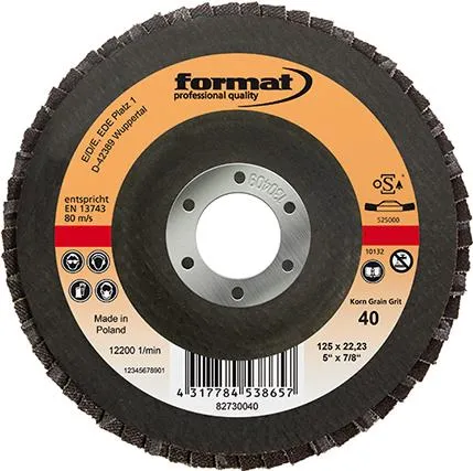 Brusné lamelové talíře laminátová tkanina, vypouklý, 125mm K60 FORMAT Ihned K Objednání