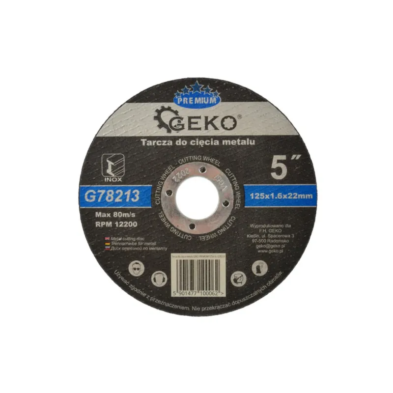 Kotouč řezný na kov GEKO, 125x1,6mm Expresní Doručení