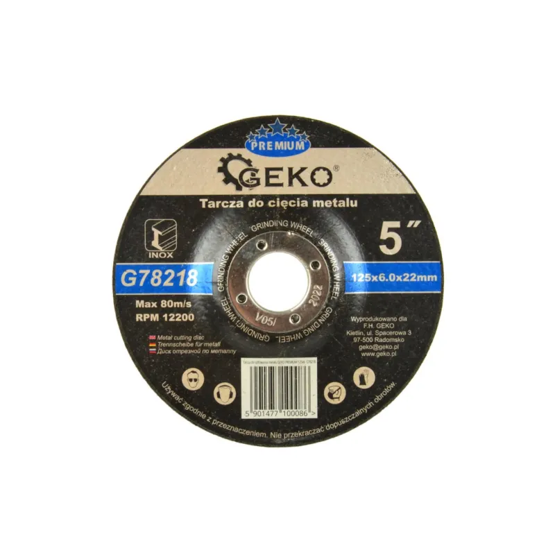 Kotouč brusný na kov GEKO, 125x6mm Vysoce Kvalitní