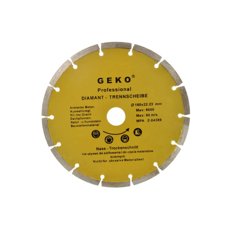 Kotouč diamantový řezný segmentový GEKO, 180x8x22mm Finální Výprodej