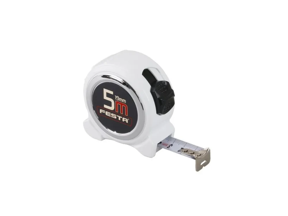 Metr svinovací FESTA 5mx19mm BÍLÝ Originální
