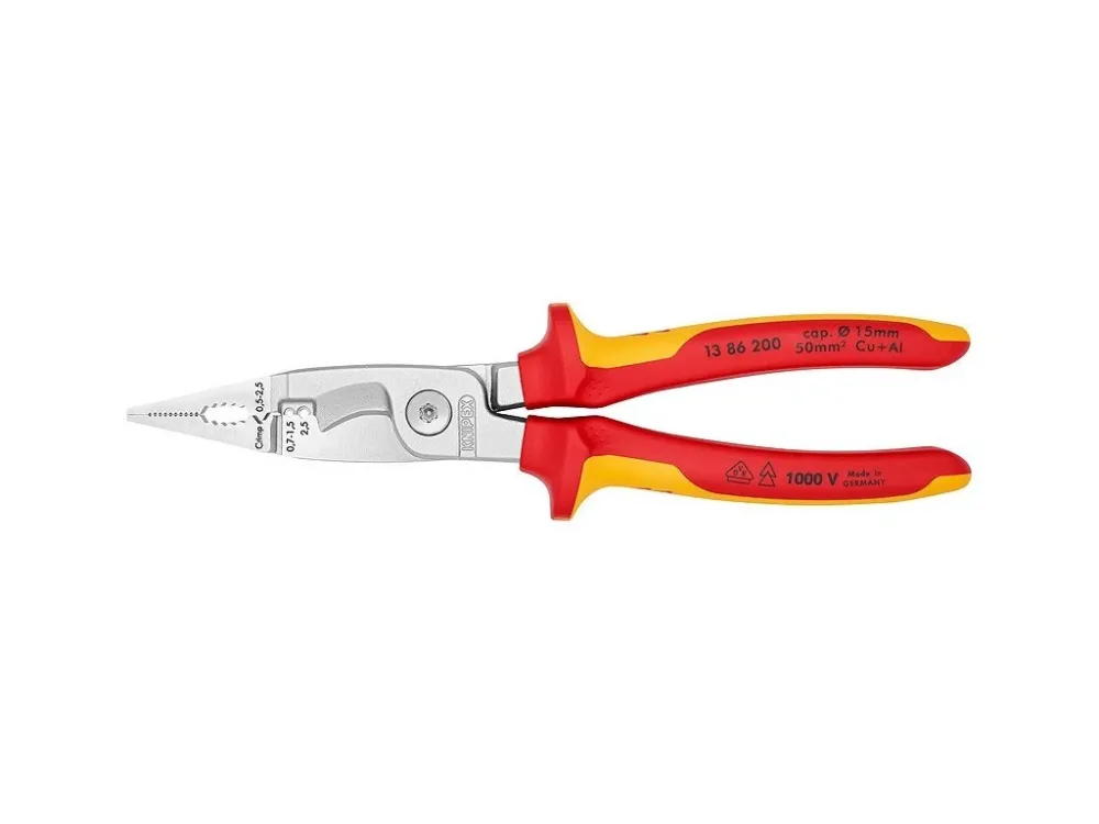 Elektroinstalační kleště chromované 200 mm - 1386200 Levný