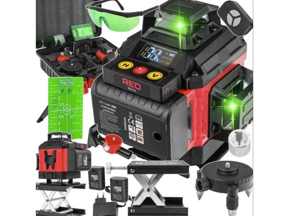 Nejlepší Cena Křížový laser 4D 360° zelený – samonivelační 16 čar, IP 54