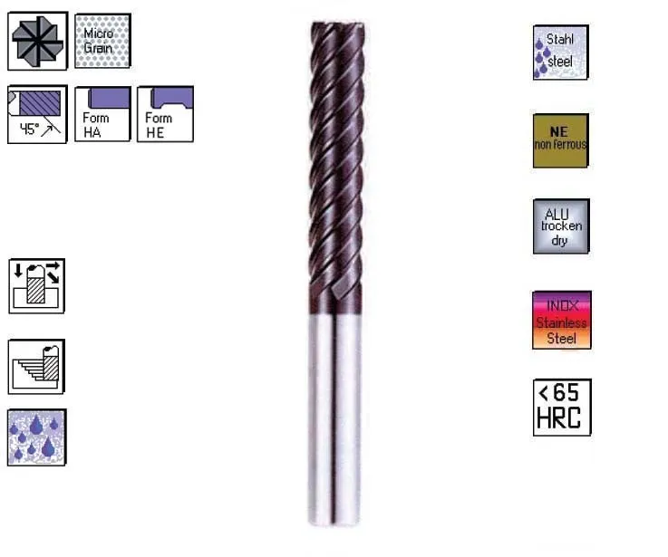 Doprava Zdarma SK dokončovací fréza pr. 20,0 x 75,0 mm 8bř. 45° TiAlN , CERANIT
