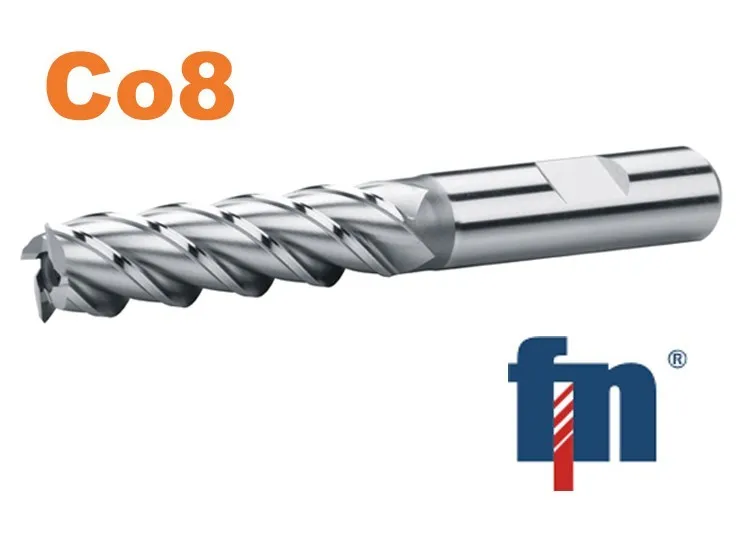Fréza válcová čelní 12x53mm 4bř. HSS Co8 weldon , DIN844 , Typ N Pouze Dnes