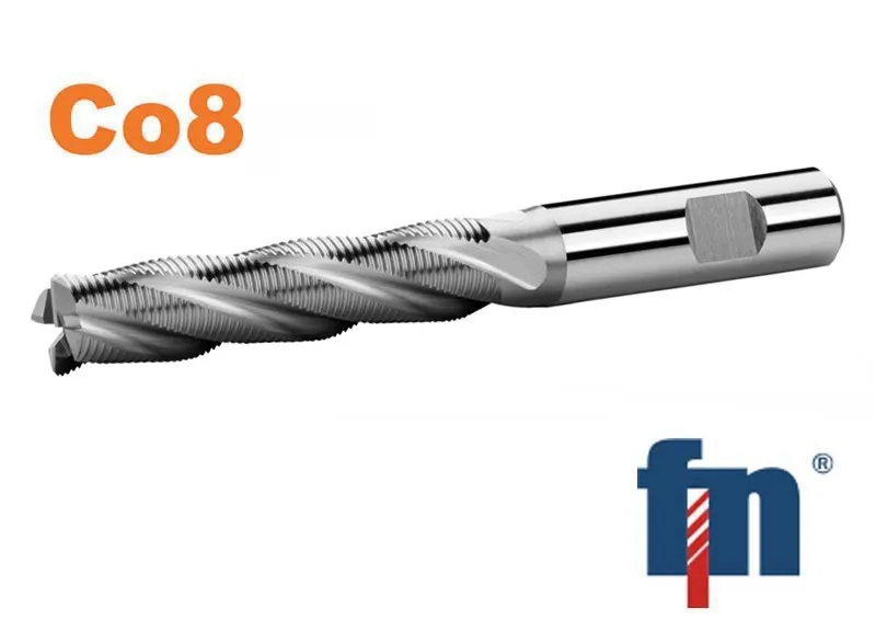 Autentický Fréza válcová čelní 24x90mm dlouhá 5bř. HSS Co8 weldon , 1 zub přes střed , typ HR