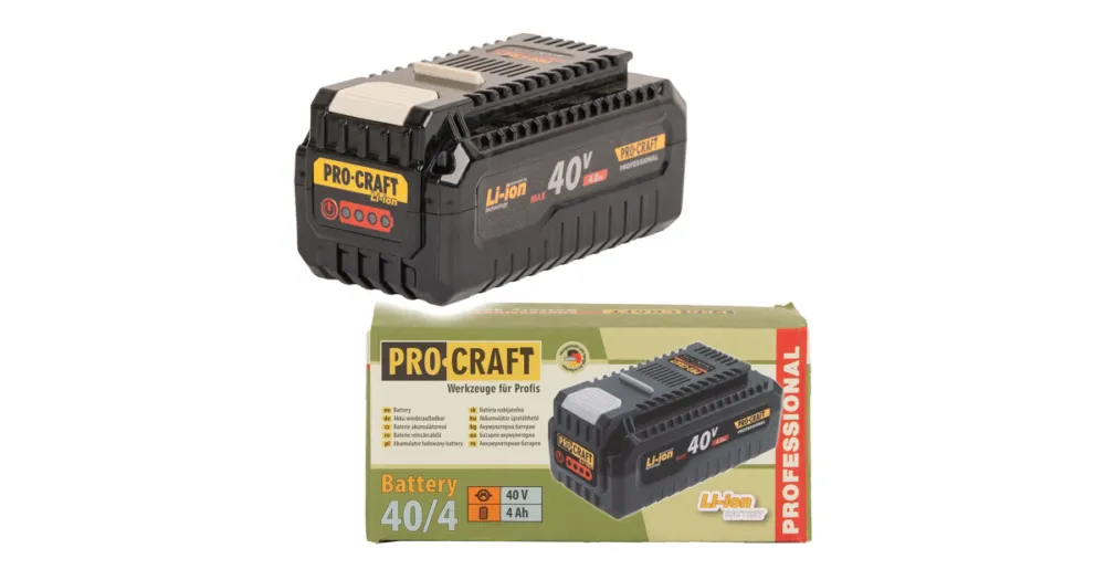 Ihned K Objednání Baterie akumulátorová 40V Li-ion, 4000mAh Procraft 40/4