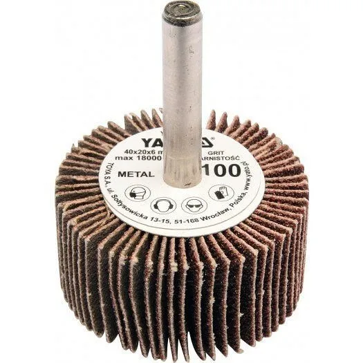 Kotouč lamelový radiální 40x20 P-150 s hřídelí 6 mm - YT-83356 Sleva
