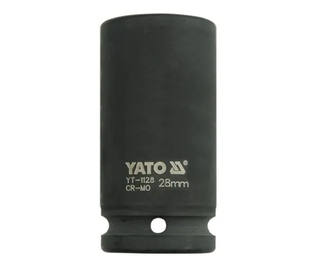 Kovaný vnitřní nástrčný klíč hluboký 3/4" šestihranný 28 mm CrMo YATO - YT-1128 Výhodná Nabídka