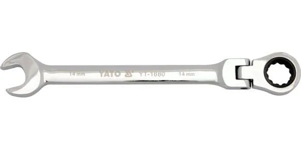 Nejprodávanější Klíč očkoplochý ráčnový, 17 mm s kloubem - YT-1683