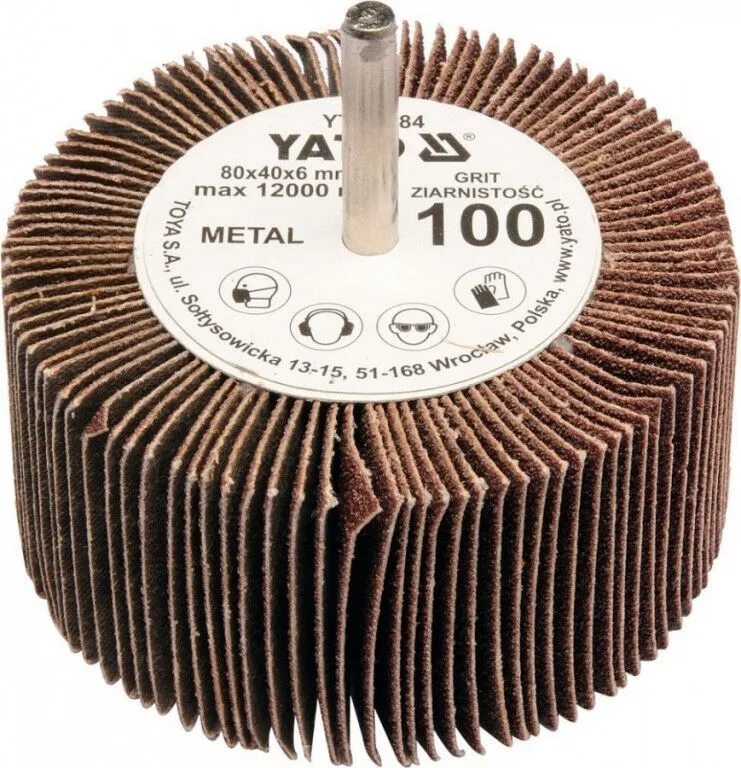 Novinka Kotouč lamelový radiální 80x40 P-150 s hřídelí 6 mm