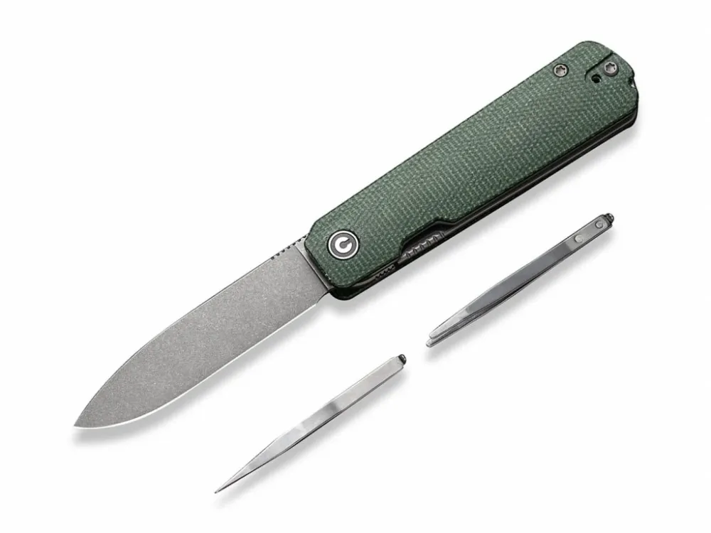 Autentický Nůž Civivi Sendy C21004A-1 Nitro-V Green Canvas Micarta