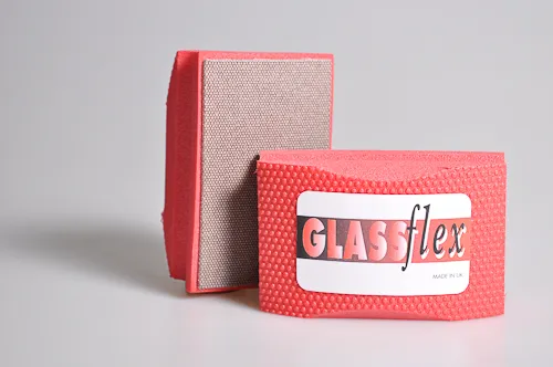 Víkendová Akce Diamantová ruční houbička GlassFlex P200 G červená